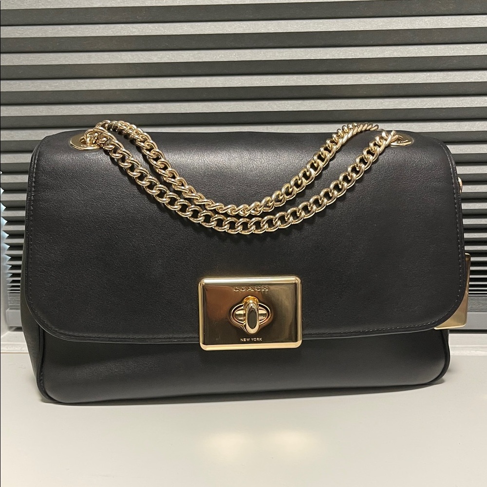 Coach Large Cassidy Shoulder Bag with Gold Chain